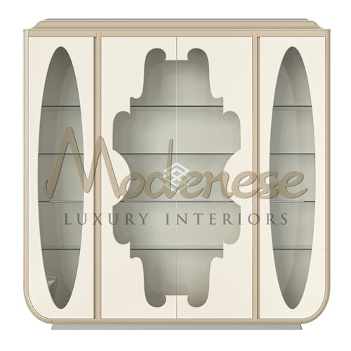 Moderner Vitrinenschrank - 20103 - Modenese Luxury Interiors - freistehend / Holz / Buche