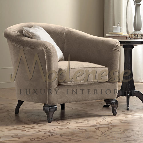 Moderner Sessel - 21406 - Modenese Luxury Interiors - Leder / Holz / Polster