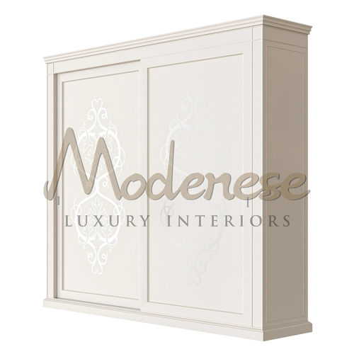 Moderner Kleiderschrank - 21227 - Modenese Luxury Interiors - lackiertes Holz / mit Schiebetür