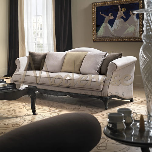 Modernes Sofa - 21404 - Modenese Luxury Interiors - für Wohnzimmer / Holz / mit abnehmbarem Bezug