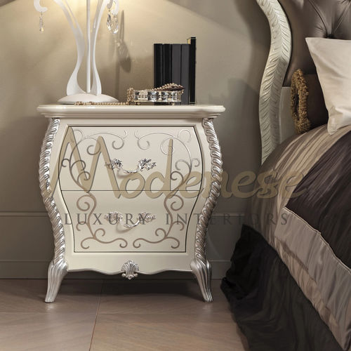 Stil-Nachttisch - 21213 - Modenese Luxury Interiors - lackiertes Holz / für Privatgebrauch / für Schlafzimmer