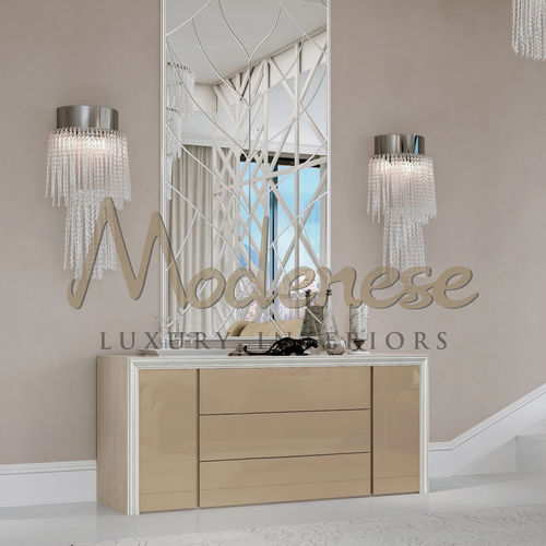 Kommode / minimalistisches Design - 21207 - Modenese Luxury Interiors - Metall / Holz / mit Stauraum