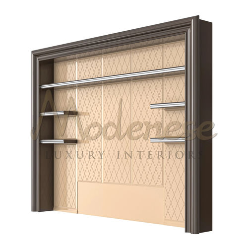Modernes Bücherregal - 21112 - Modenese Luxury Interiors - Holz / Leder / matt lackiertes Holz