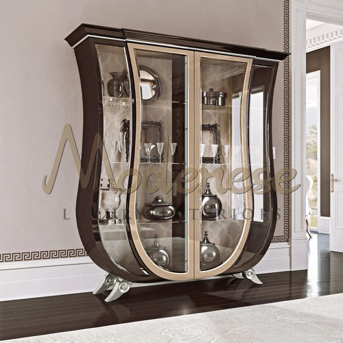 Moderner Vitrinenschrank - 21102 - Modenese Luxury Interiors - bodenstehend / Holz / Buche