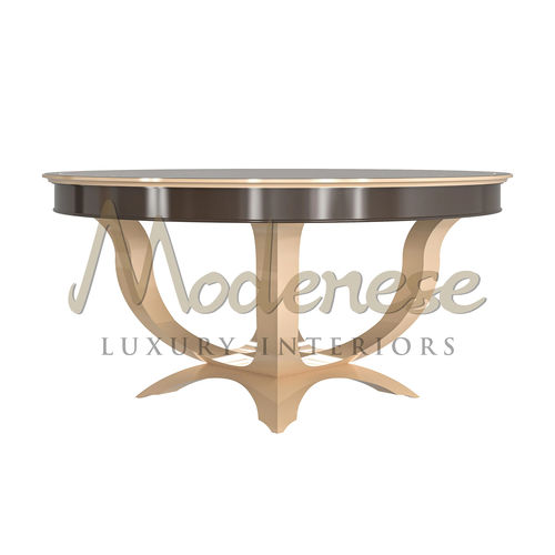 Moderner Esstisch - 21103 - Modenese Luxury Interiors - lackiertes Holz / Buche / Gestell aus Holz