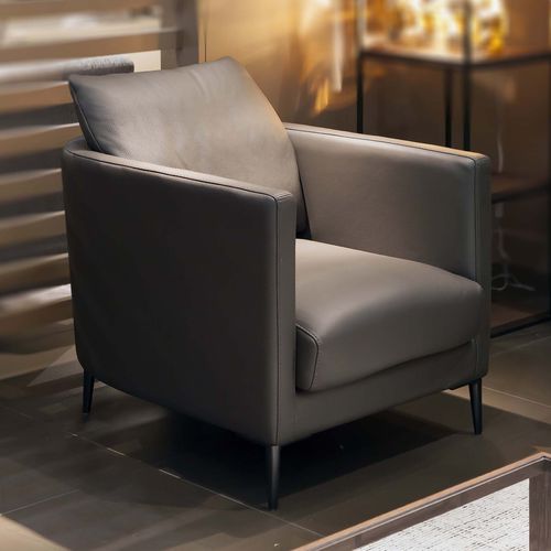 Moderner Sessel - YIDING - Duvivier - Stoff / Leder / mit abnehmbarem Kissen