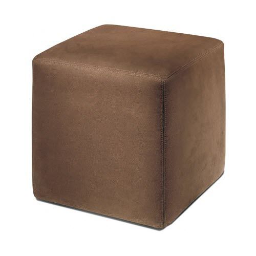 Modernes Sitzkissen - CUBE - Duvivier - Stoff / Leder / Kuhfell