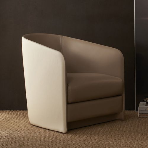 Moderner Sessel - HORTENSE - Duvivier - Stoff / Leder / Bridge