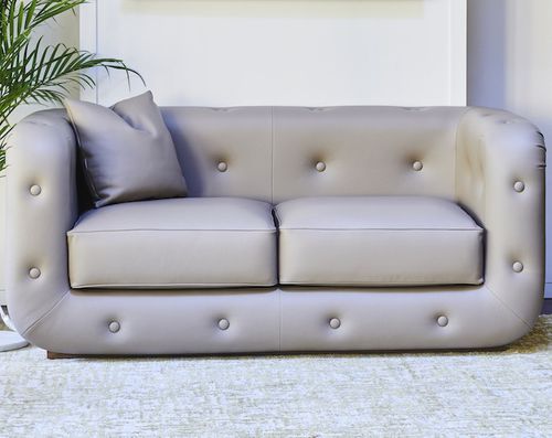 Chesterfield-Sofa - SERGE - Duvivier - für Außenbereich / Stoff / Leder
