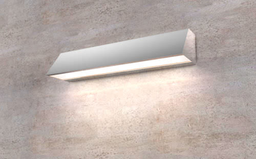Moderne Wandleuchte - LUCIA - Orlight - für Außenbereich / Edelstahl / linear