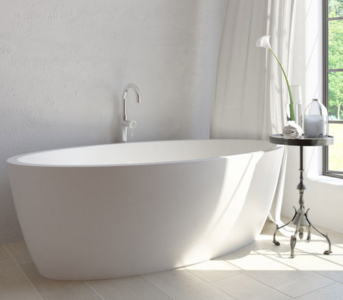 Ovale Badewanne - MAYA - CAML-TOMLIN - freistehend / Harz / Quartzkomposit