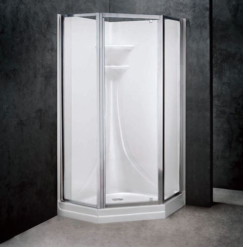 Glas-Duschkabine - CPV301 - CAML-TOMLIN - mit Pendeltür / für Eckeinbau