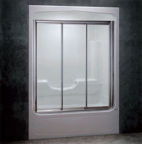 Badewannen-Duschwand / Schiebe - WINSTON: 9644T - CAML-TOMLIN - Hartglas / eingerahmt