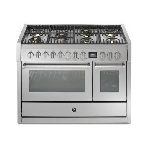 Gasherd - GENESI 120  - STEEL - elektrisch / mit 6 Kochfeldern / mit 5 Kochfeldern