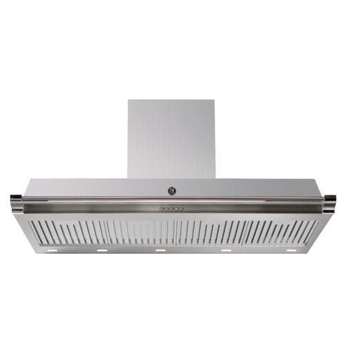 Wandabzugshaube - ASCOT 120  - STEEL - Abluft / mit integrierter Beleuchtung / schwarz