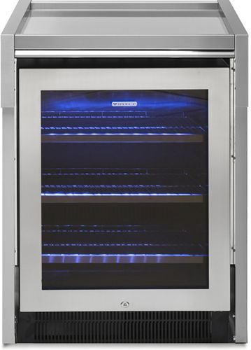Service-Weinkühlschrank - GENESI 70 - STEEL - Edelstahl / Glas / verglast