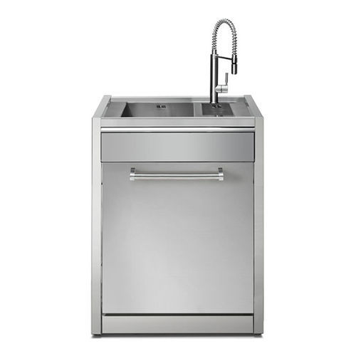 Edelstahl-Spülbeckenunterschrank - GENESI 70 - STEEL - für Privatgebrauch