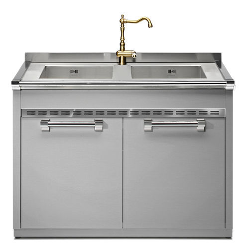 Edelstahl-Spülbeckenunterschrank - ASCOT 120  - STEEL - für Privatgebrauch
