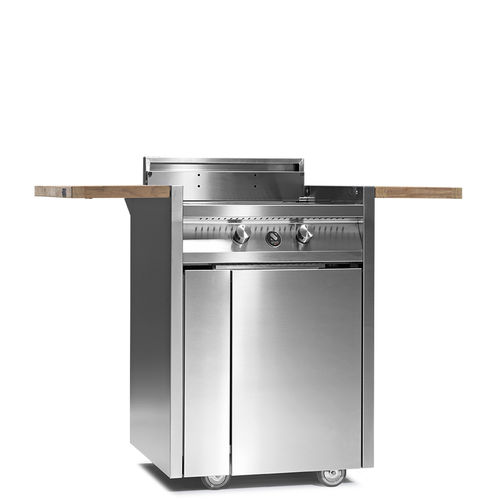 Gas-Gartengrill - GREEN 70 - STEEL - auf Rollen / Stahl / Edelstahl