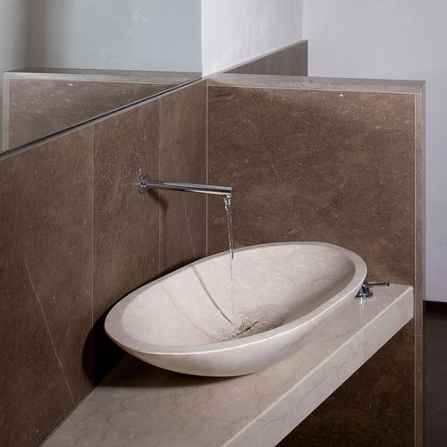Aufsatzwaschbecken - PIROGA - SALVINI STILE - Naturstein / oval / modern