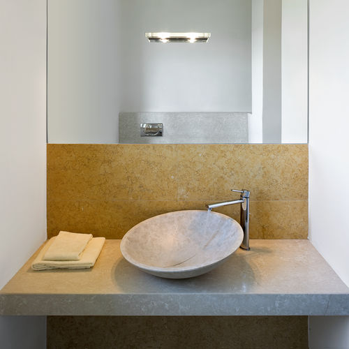 Aufsatzwaschbecken - PLATE - SALVINI STILE - Naturstein / rund / modern