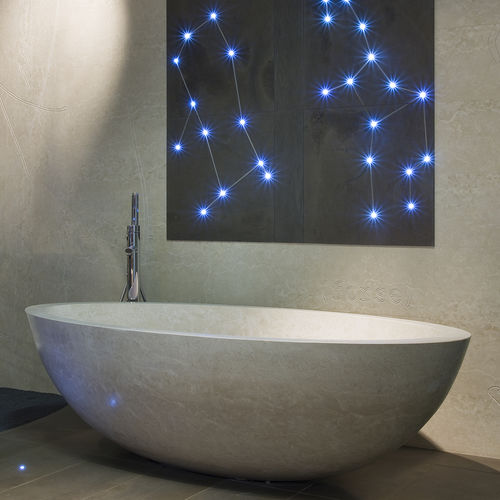 Ovale Badewanne - BIG PIROGA, OYSTER - SALVINI STILE - freistehend / Marmor / Verbundwerkstoff