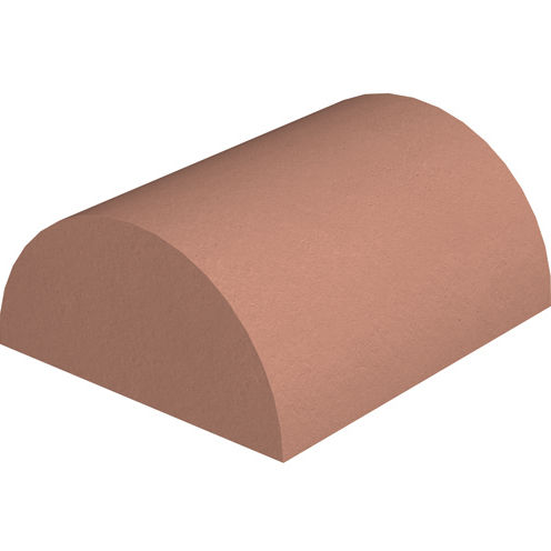First-Dachziegel - HALF ROUND STOP END - Marley - Ton / rot / braun