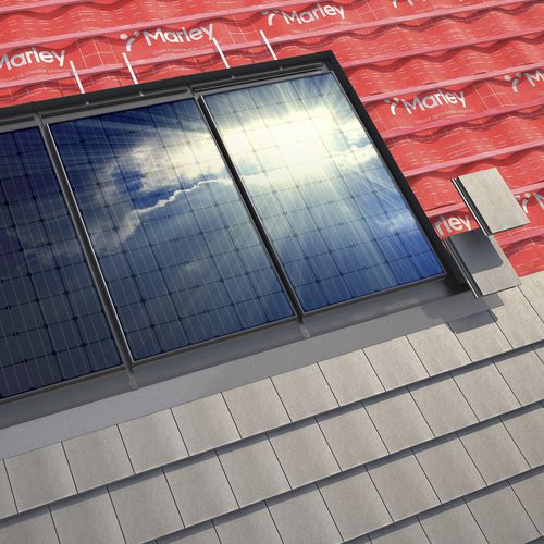 Planer thermischer Sonnenkollektor - MARLEY SOLARTILE® - Marley - für Heizungen / für Dach