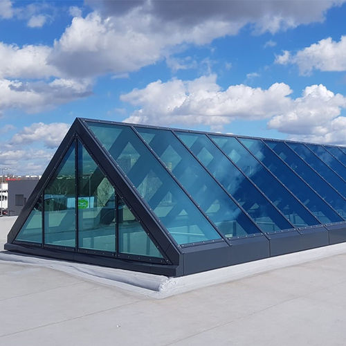 Stationärer Dachverglasung - PR60 - LAMILUX Heinrich Strunz GmbH - Aluminium / pyramidenförmig / Brandschutz