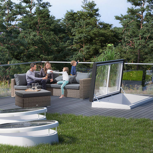 Revisionsklappe / am Dach - COMFORT SWING - LAMILUX Heinrich Strunz GmbH - rechteckig / Aluminium / Einbau