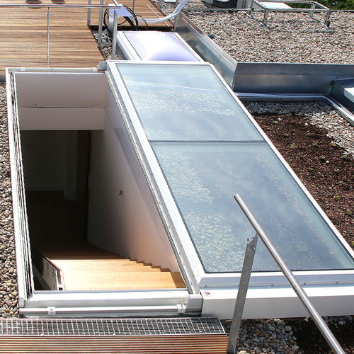 Revisionsklappe / am Dach - COMFORT SOLO - LAMILUX Heinrich Strunz GmbH - rechteckig / Metall / Glas