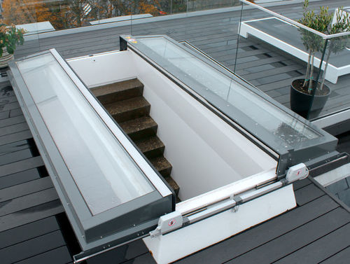 Revisionsklappe / am Dach - COMFORT DUO - LAMILUX Heinrich Strunz GmbH - rechteckig / Metall / Einbau