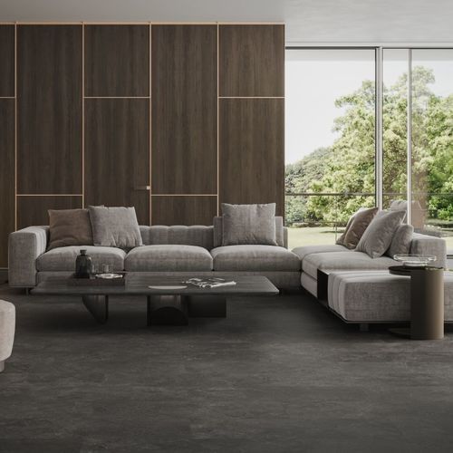 Kork-Bodenbelag - MINIMAL STONE DARK GREY  - Wicanders - für den Innenraum / für Wohnbereich / für Büro