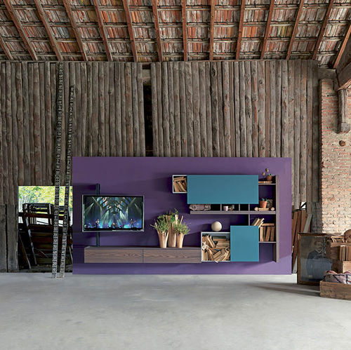 Moderne Wohnwand - SIDE 1  - Fimar Srl - Holzfurnier