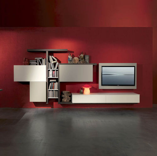 Moderne Wohnwand - SIDE 3 - Fimar Srl - lackiertes Holz / Ulme