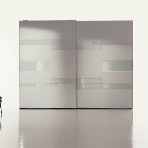 Moderner Kleiderschrank - EMOTION  - Fimar Srl - Eiche / hochglanzlackiertes Holz / Glas