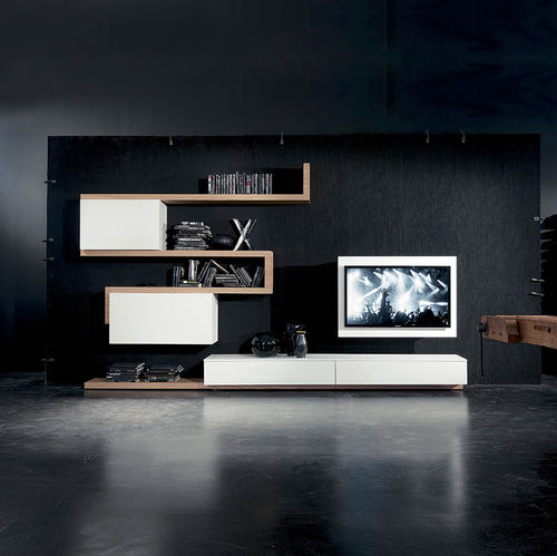 Moderne Wohnwand - SIDE 7  - Fimar Srl - lackiertes Holz / Ulme