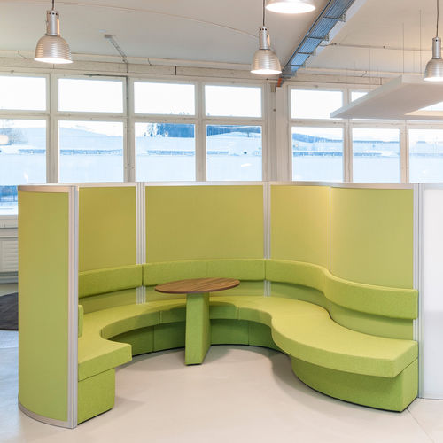 Moderne Polsterbank - COVE - Orange Box - Stoff / für Gewerbegebrauch / mit Rückenlehne