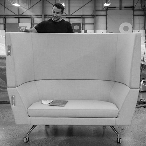 Modulsofa - CWTCH - Orange Box - modern / Stoff / mit hoher Rückenlehne