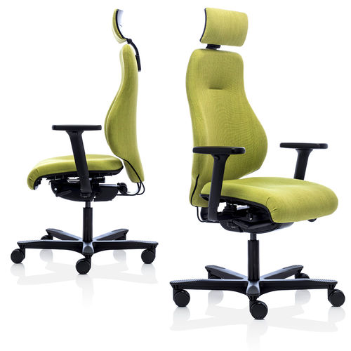 Moderner Chefsessel - SPIRA PLUS - Orange Box - Leder / Stoff / schrägstellbar