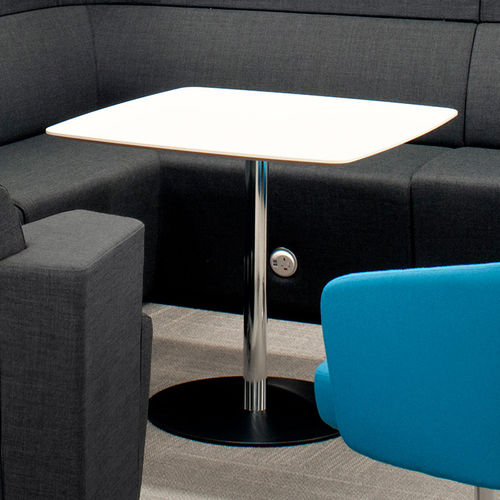 Moderner Bistrotisch - BREAKER - Orange Box - Metall / Glas / rund