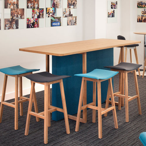 Moderner Stehtisch - JAVA - Orange Box - Holz / Stoff / rechteckig