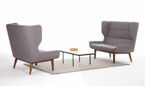 Modernes Sofa - HUSH  - Naughtone - Ohren / Hochlehner / braun