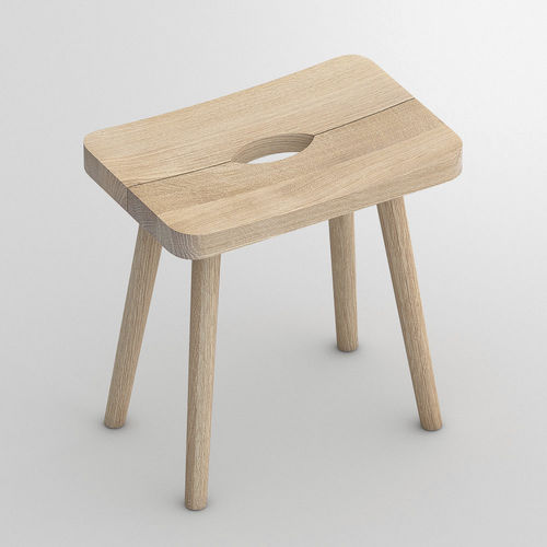 Moderner Hocker - UNA - vitamin design - Eiche / Buche / Esche