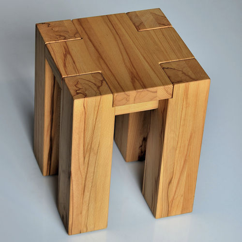 Moderner Hocker - TAURUS 4 B11X11 - vitamin design - Eiche / Buche / Esche