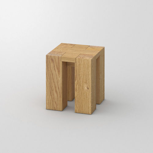 Moderner Hocker - TAURUS 4 B14X14 - vitamin design - Eiche / Buche / Esche