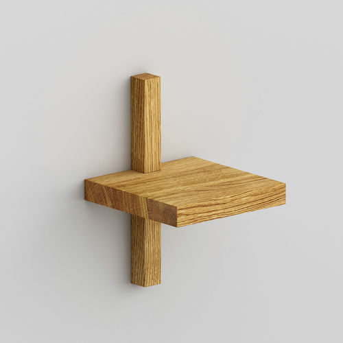 Wandmontiertes Regal - AGIS SINGLE - vitamin design - modern / Eiche / Nussbaum
