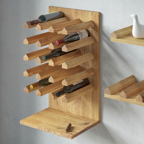 Eiche-Flaschenregal - AVARIUM VINO - vitamin design - amerikanischer Nussbaum / Esche / Buche