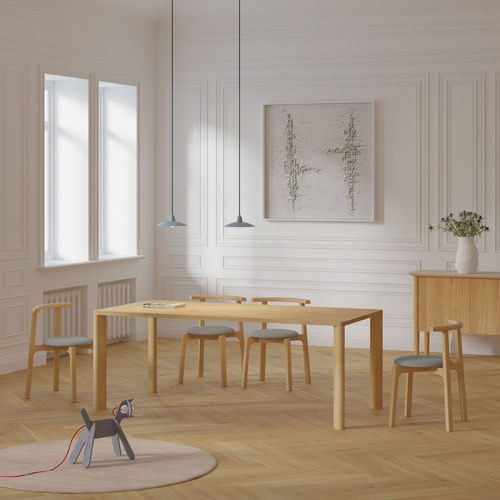 Esstisch / minimalistisches Design - MOLLIS - vitamin design - Massivholz / Nussbaum / Esche