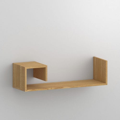 Wandmontiertes Regal - MENA G - vitamin design - modern / Eiche / Nussbaum
